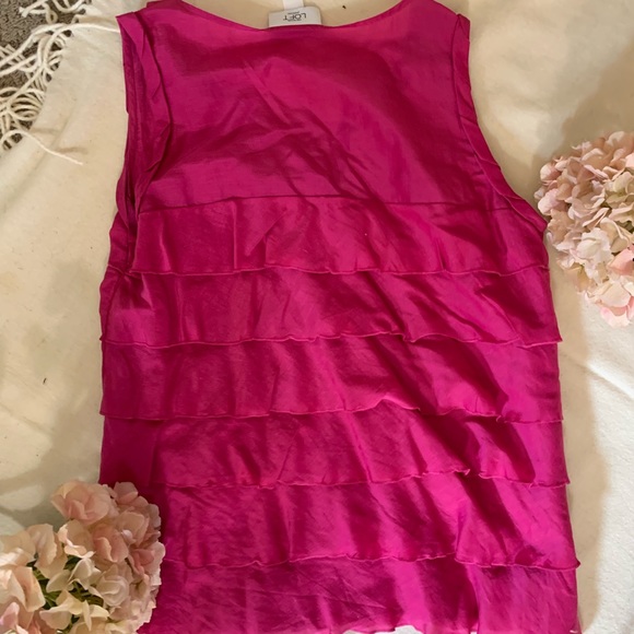 Loft Pink Ruffle Tank - Picture 4 of 5
